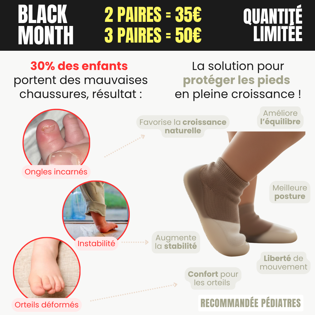 Black Month - Chaussures souples et antidérapantes