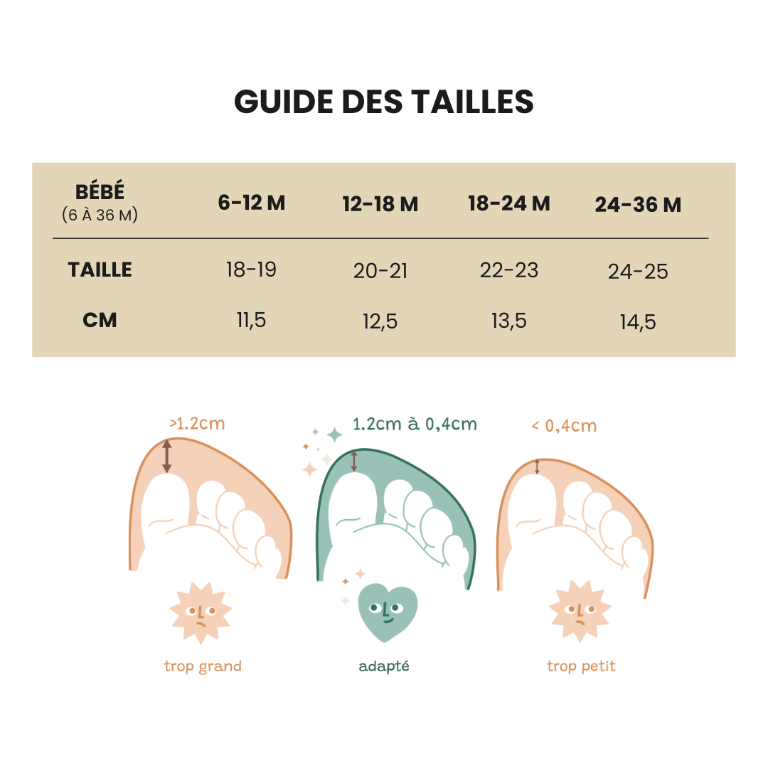 Chaussons bébé souples et antidérapants