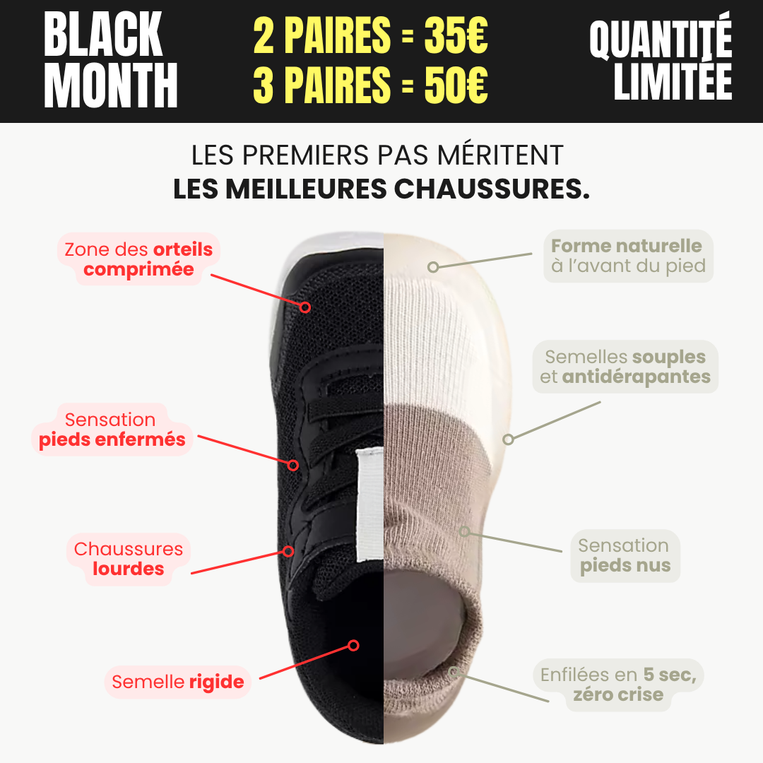 Black Month - Chaussures souples et antidérapantes