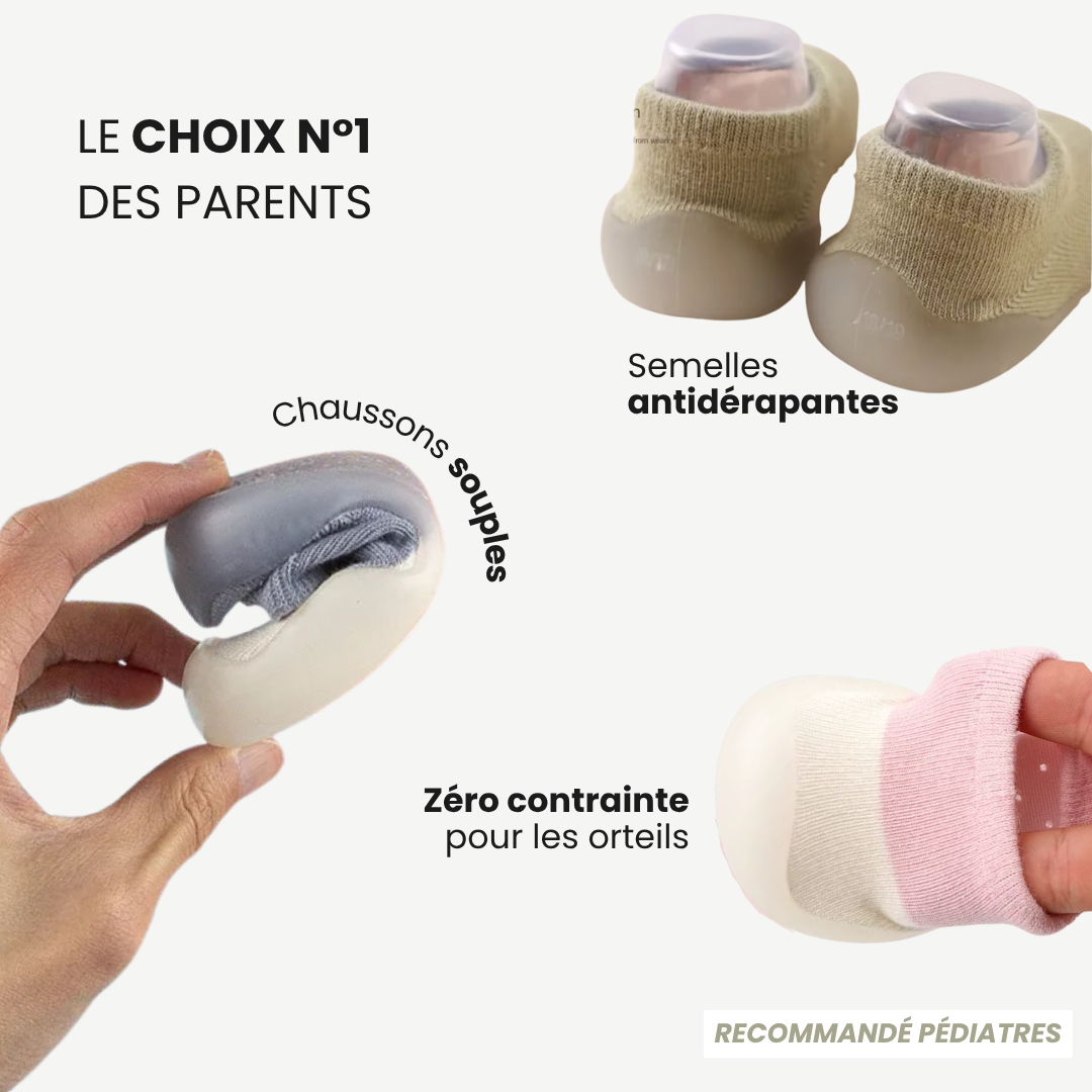 Chaussons bébé souples et antidérapants
